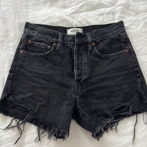 AGOLDE Women's Black Denim Shorts
